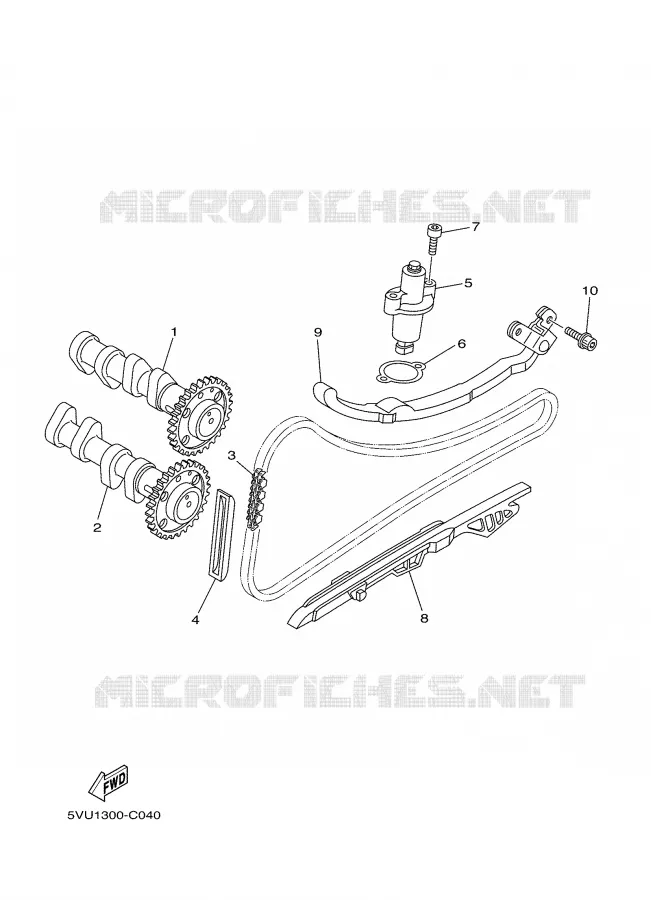 CAMSHAFT / TIMING CHAIN Yamaha SCOOTER 500 2005 TMAX  XP500T