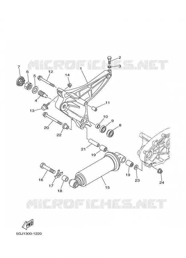 SWINGARM / SHOCK ABSORBER Yamaha SCOOTER 500 2005 TMAX  XP500T