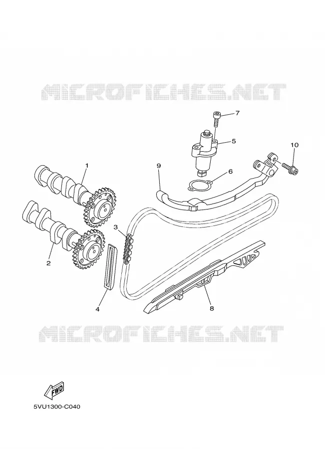 CAMSHAFT / TIMING CHAIN Yamaha SCOOTER 500 2006 TMAX  XP500V
