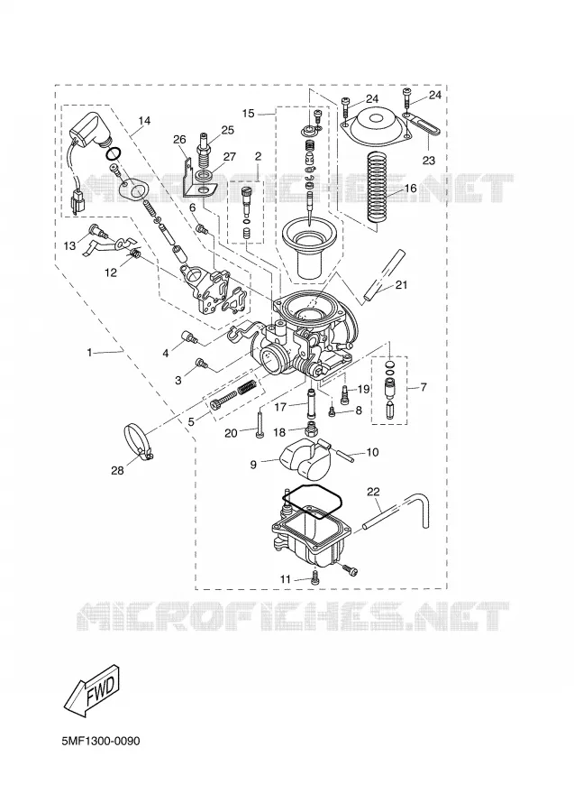 CARBURETOR Yamaha SCOOTER 150 2001 XQ  XQ150