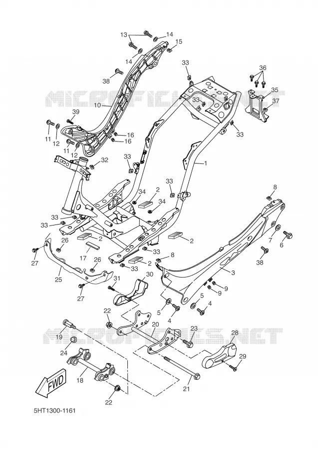 FRAME Yamaha SCOOTER 150 2001 XQ  XQ150