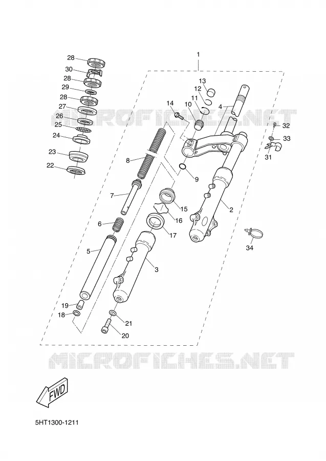 FRONT FORK Yamaha SCOOTER 150 2001 XQ  XQ150