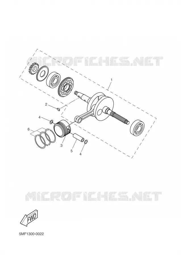 CRANKSHAFT / PISTON Yamaha SCOOTER 150 2002 MAXSTER  XQ150 MAXTER