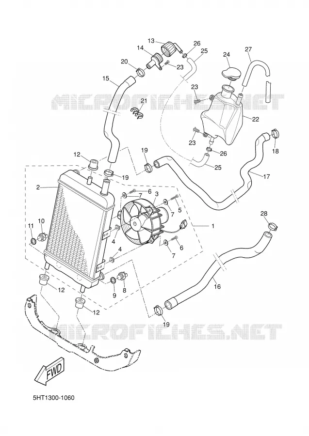 RADIATOR / HOSES Yamaha SCOOTER 150 2002 MAXSTER  XQ150 MAXTER