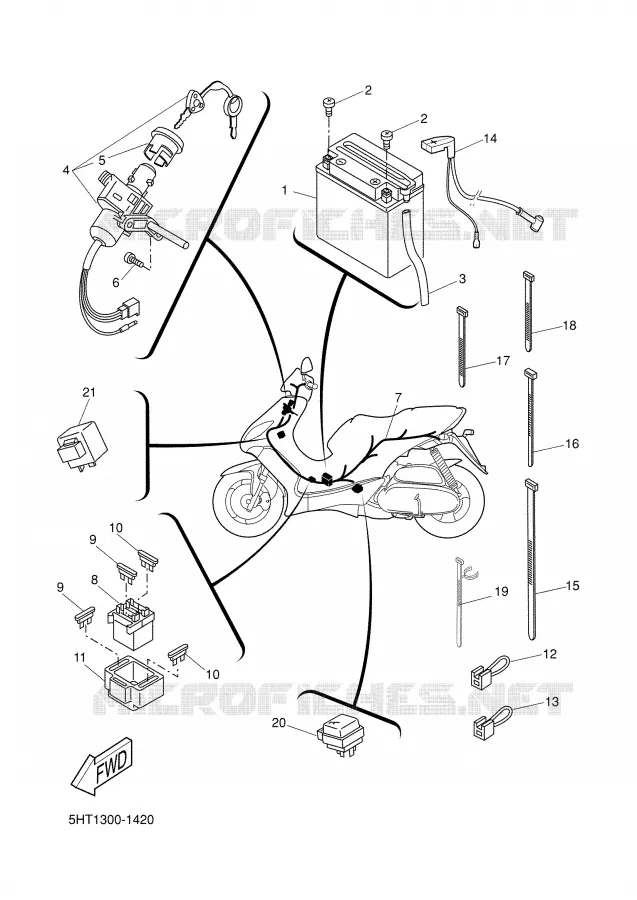 ELECTRICAL 2 Yamaha SCOOTER 150 2002 MAXSTER  XQ150 MAXTER