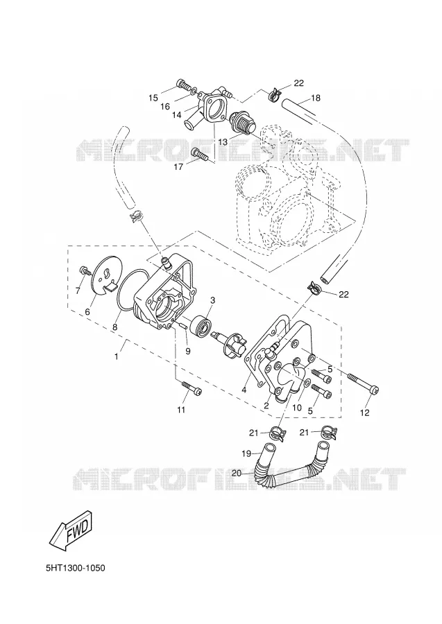 WATERPUMP / HOSES Yamaha SCOOTER 150 2002 MAXSTER  XQ150 MAXTER