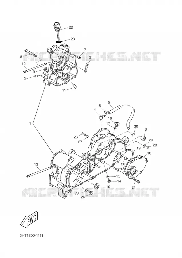 CRANKCASE Yamaha SCOOTER 150 2002 MAXSTER  XQ150 MAXTER