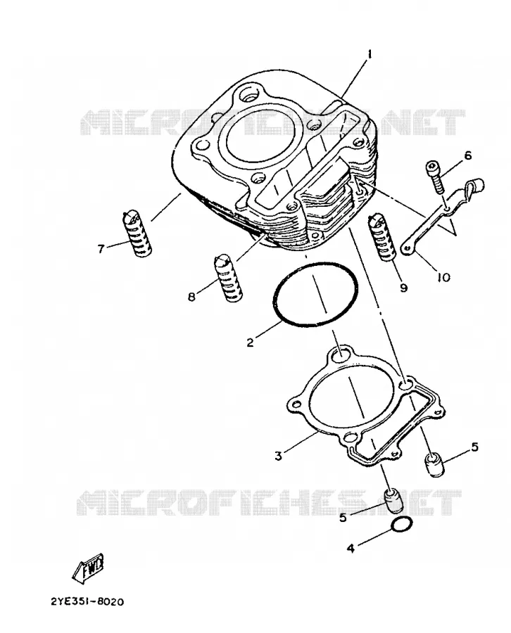 CYLINDER Yamaha MOTO 125 1988 XT  XT125