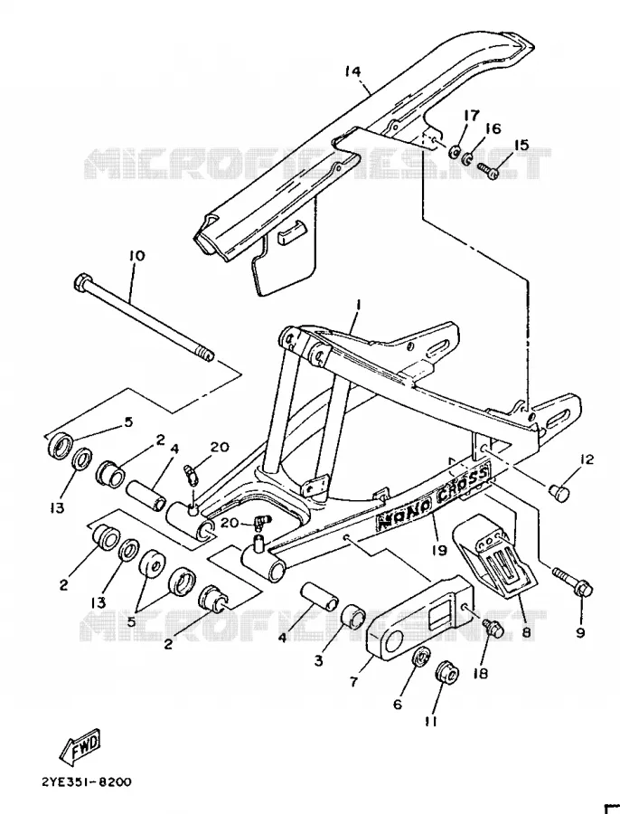 SWINGARM Yamaha MOTO 125 1988 XT  XT125