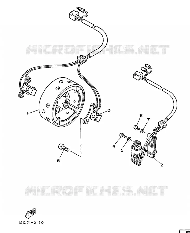 IGNITION Yamaha MOTO 125 1988 XT  XT125