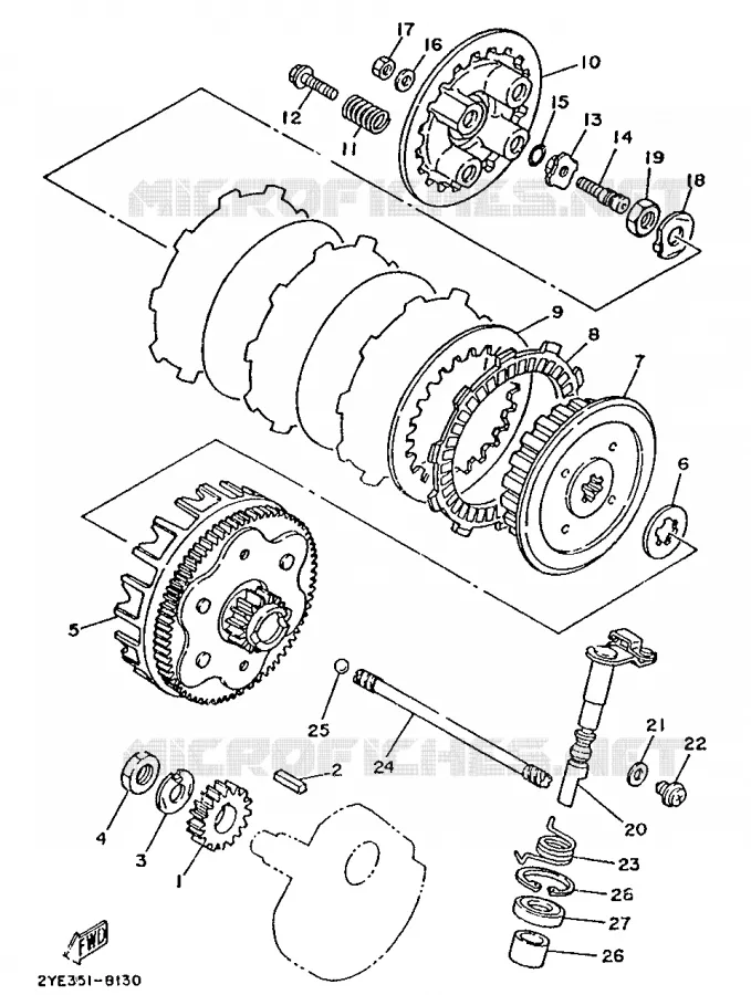 STARTER CLUTCH Yamaha MOTO 125 1991 XT  XT125