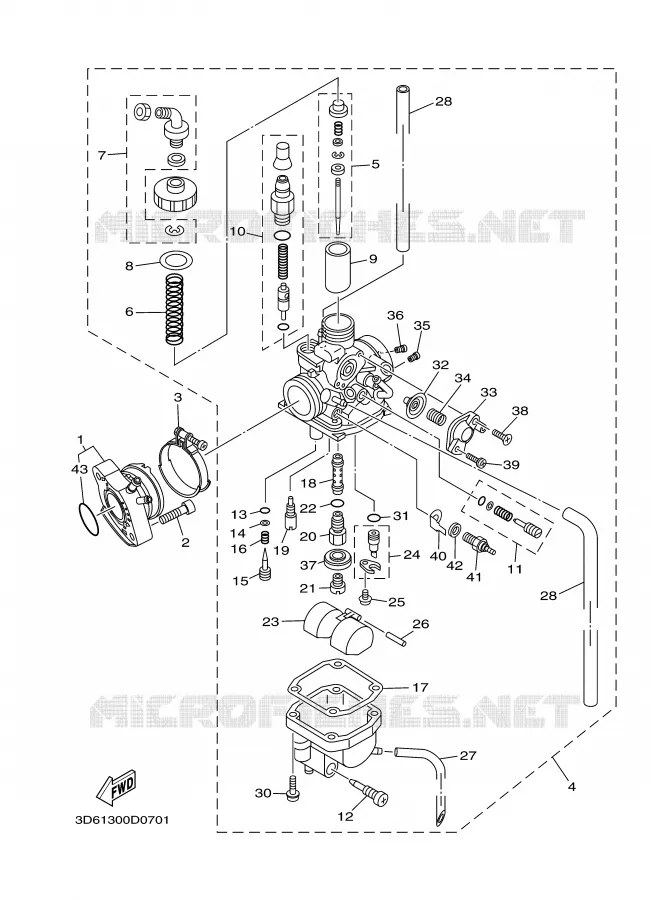 CARBURETOR Yamaha MOTO 125 2005 XTR  XT125R