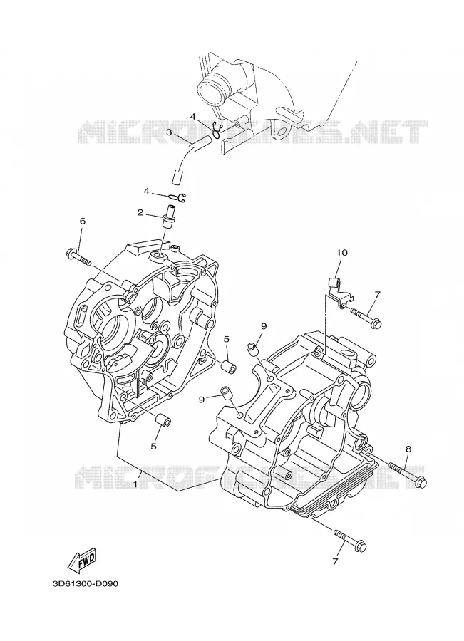 CRANKCASE Yamaha MOTO 125 2005 XTR  XT125R