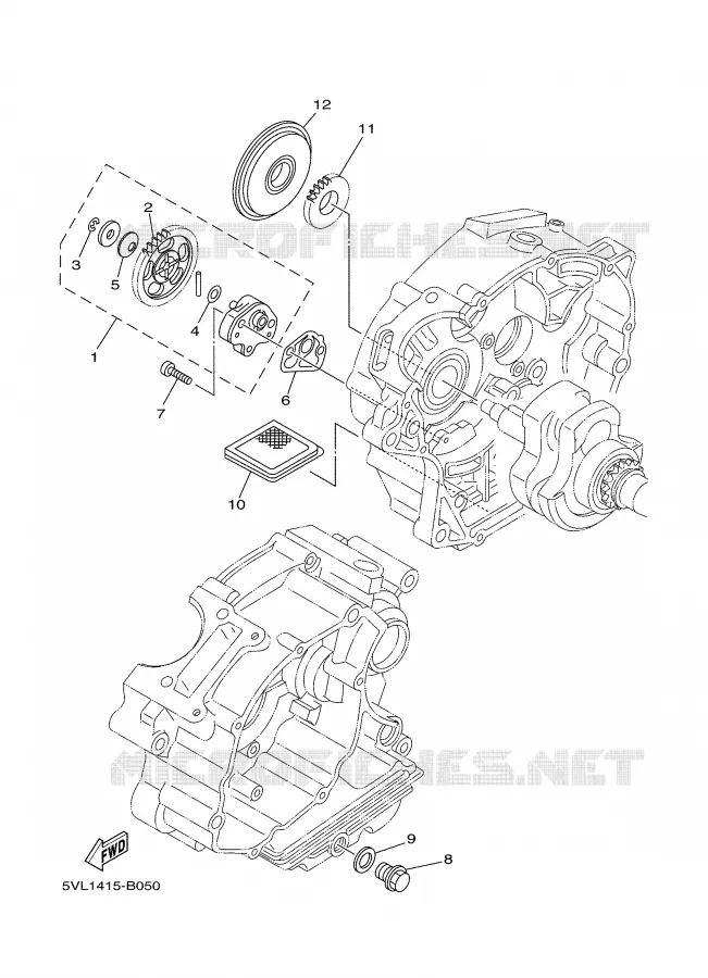 OIL PUMP Yamaha MOTO 125 2007 XTR  XT125R