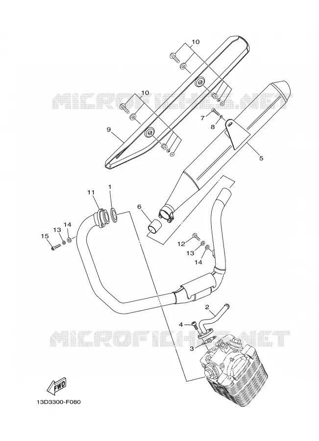 EXHAUST Yamaha MOTO 125 2007 XTR  XT125R