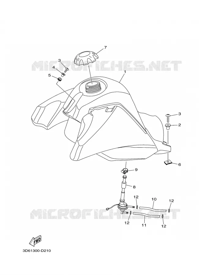 FUEL TANK Yamaha MOTO 125 2006 XTX  XT125X