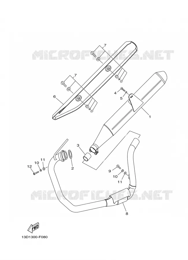 EXHAUST Yamaha MOTO 125 2007 XTX  XT125X