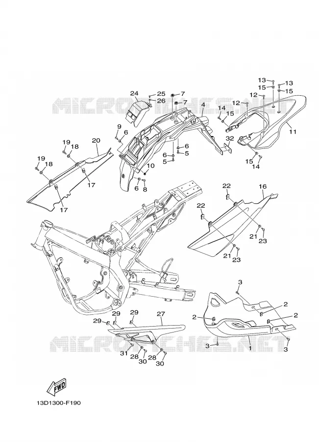 REAR BODY Yamaha MOTO 125 2007 XTX  XT125X