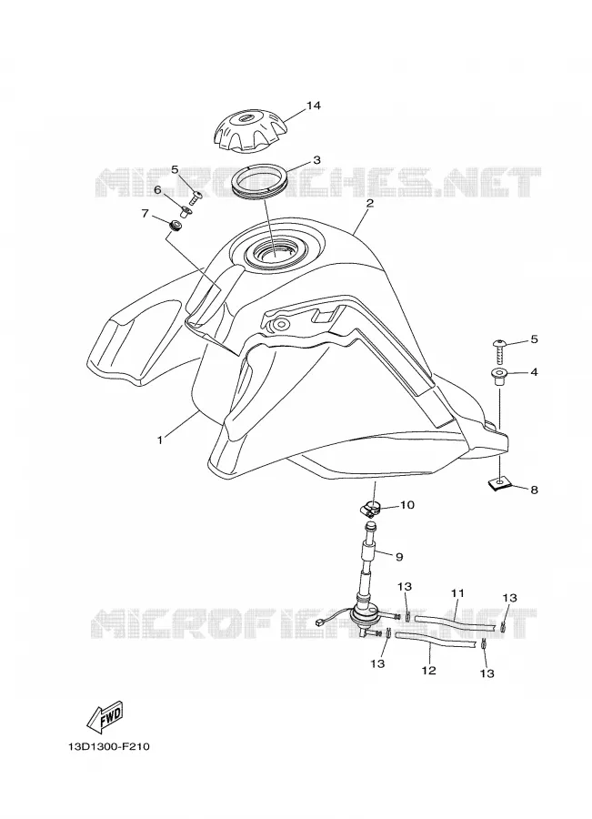 FUEL TANK Yamaha MOTO 125 2007 XTX  XT125X