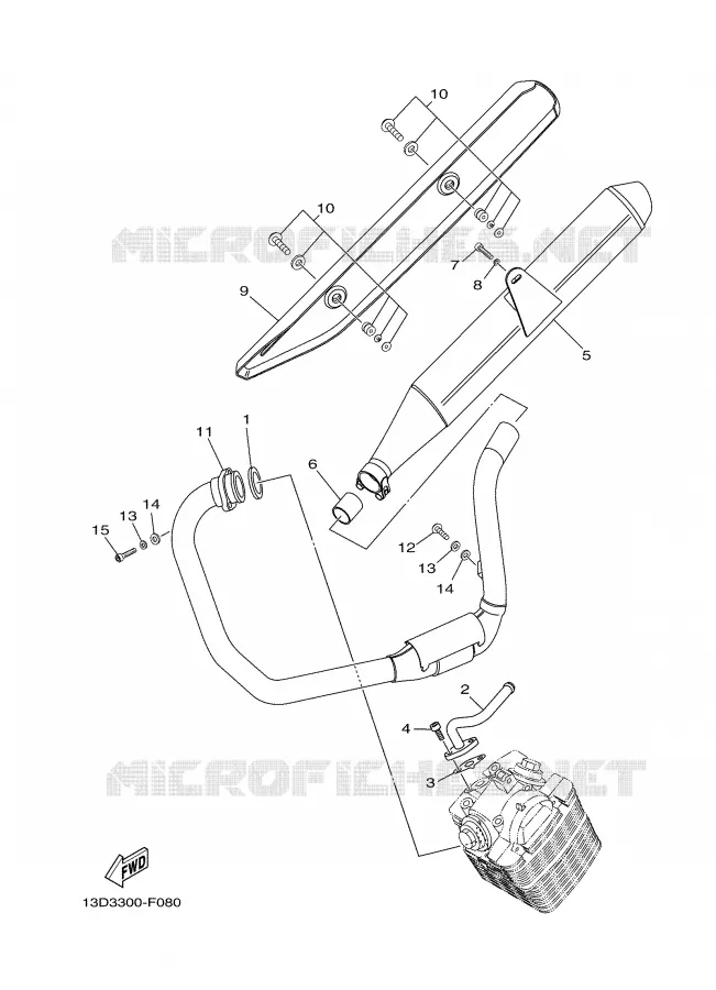 EXHAUST Yamaha MOTO 125 2007 XTX  XT125X