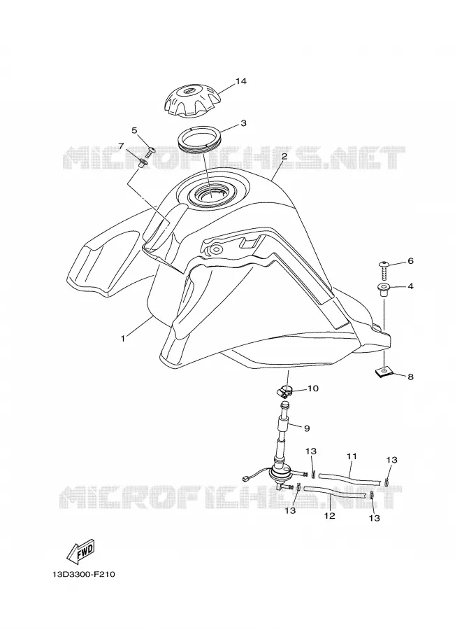 FUEL TANK Yamaha MOTO 125 2007 XTX  XT125X