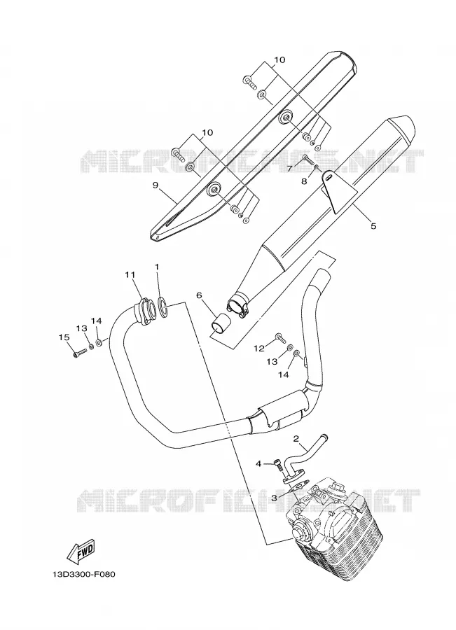 EXHAUST Yamaha MOTO 125 2008 XTX  XT125X