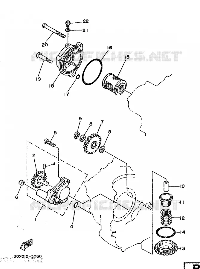 OIL PUMP Yamaha MOTO 250 1986 XT  XT250