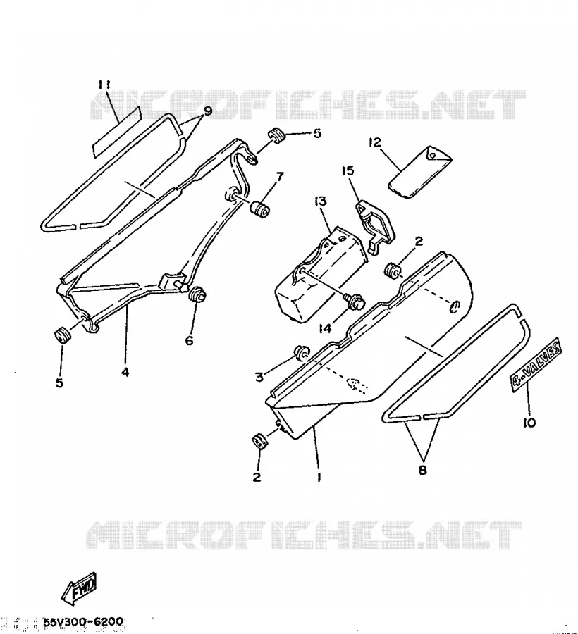 SIDE COVER Yamaha MOTO 350 1986 XT  XT350