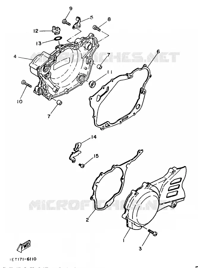 COVER - ENGINE 1 Yamaha MOTO 350 1987 XT  XT350