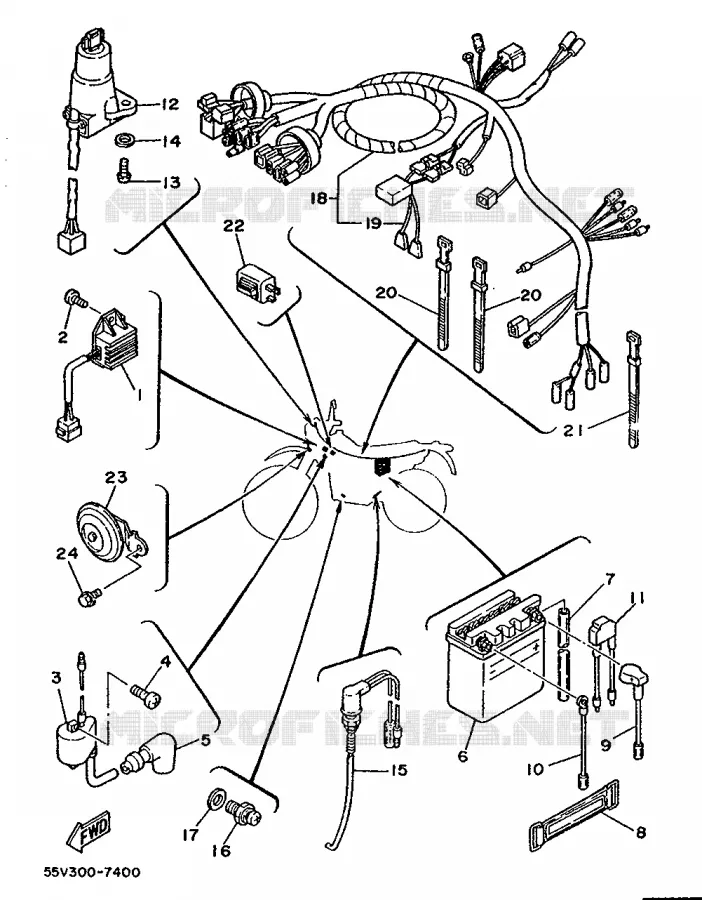 ELECTRICAL 1 Yamaha MOTO 350 1987 XT  XT350