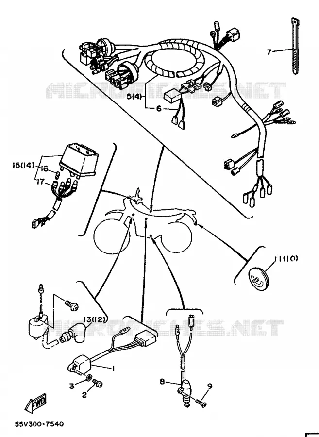 ALTERNATIVE ELECTRICAL  Yamaha MOTO 350 1987 XT  XT350