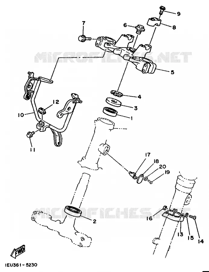 STEERING Yamaha MOTO 350 1987 XT  XT350