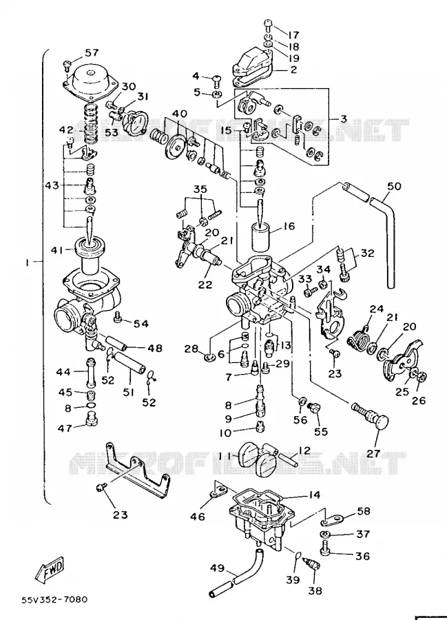 CARBURETOR Yamaha MOTO 350 1987 XT  XT350