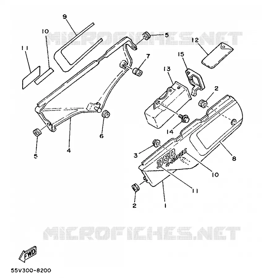 SIDE COVER Yamaha MOTO 350 1989 XT  XT350