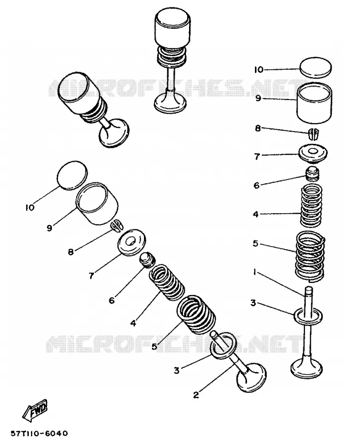 VALVE Yamaha MOTO 350 1989 XT  XT350