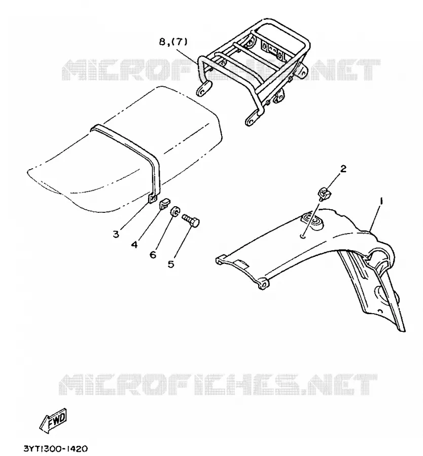 OPTIONAL PARTS - CHASSIS - FOR AUSTRIA Yamaha MOTO 350 1991 XT  XT350