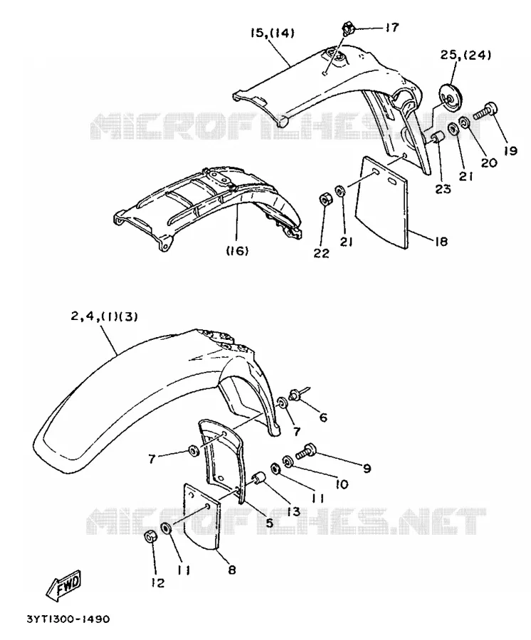 OPTIONAL PARTS - FOR FINLAND Yamaha MOTO 350 1991 XT  XT350