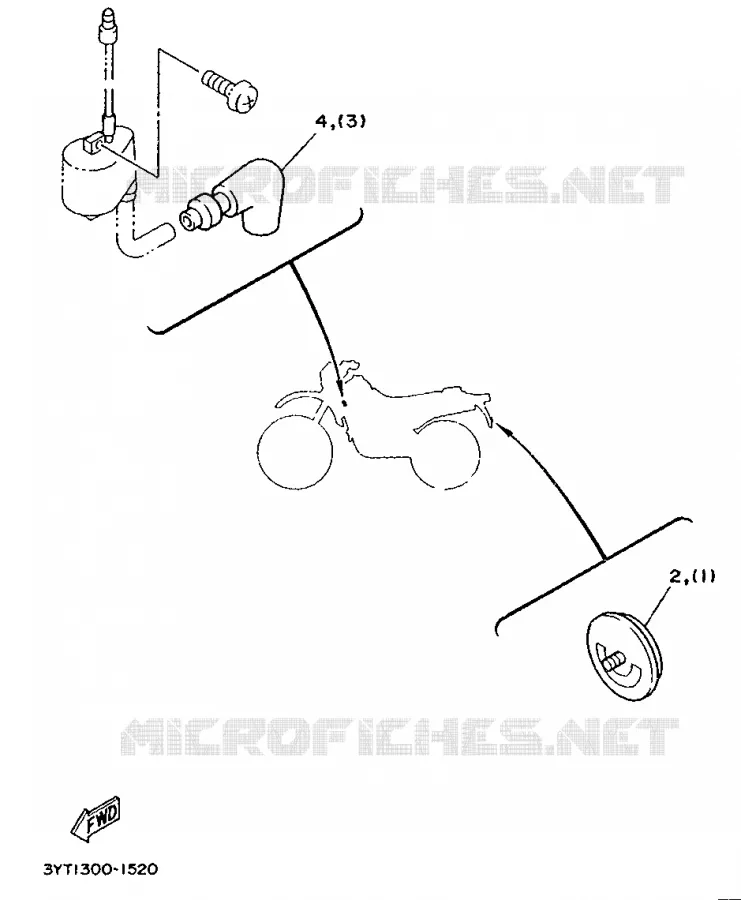 ALTERNATIVE ELECTRICAL - FOR NORWAY / SWEDEN Yamaha MOTO 350 1991 XT  XT350