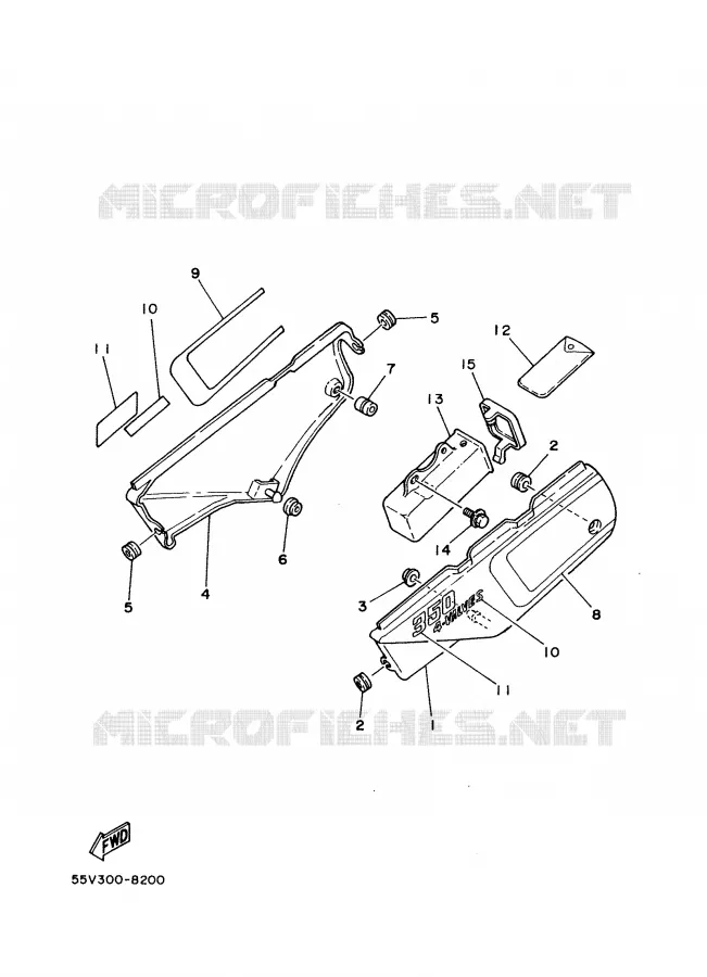 SIDE COVER Yamaha MOTO 350 1988 XT  XT350'88
