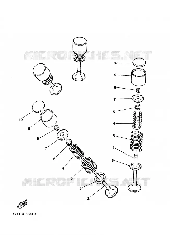 VALVE Yamaha MOTO 350 1988 XT  XT350'88