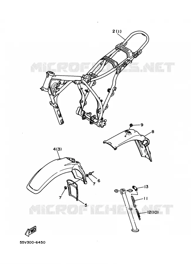 OPTIONAL PARTS Yamaha MOTO 350 1988 XT  XT350'88