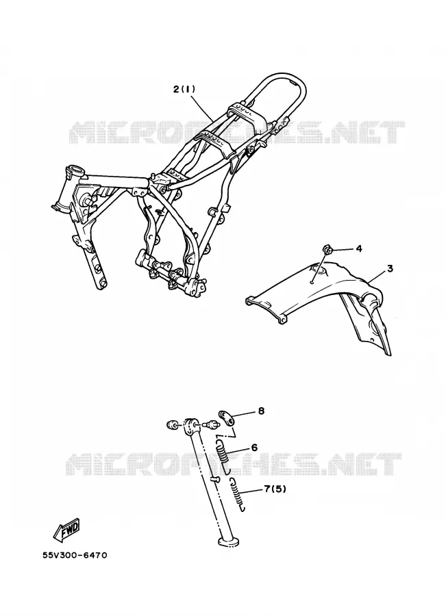 OPTIONAL PARTS Yamaha MOTO 350 1988 XT  XT350'88