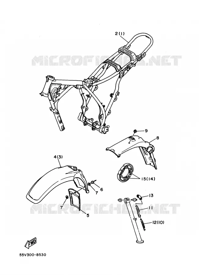OPTIONAL PARTS Yamaha MOTO 350 1988 XT  XT350'88