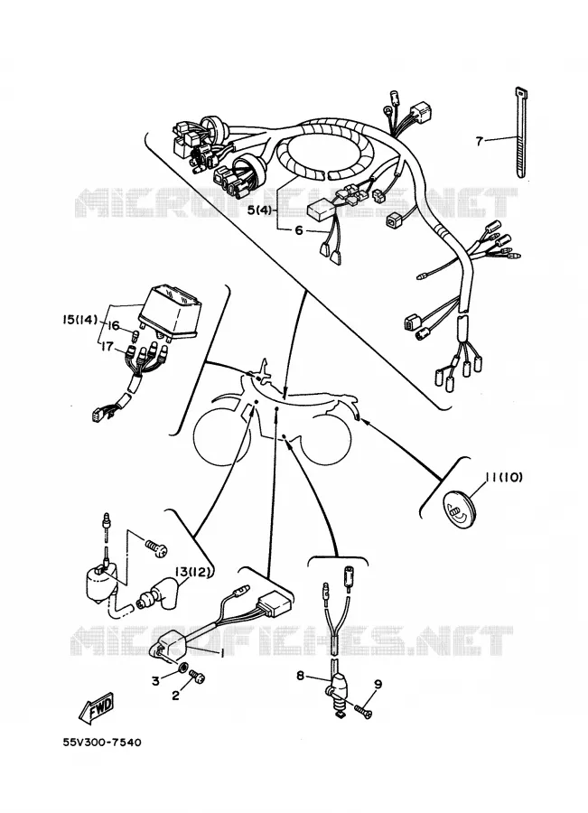 ALTERNATIVE ELECTRICAL  Yamaha MOTO 350 1988 XT  XT350'88
