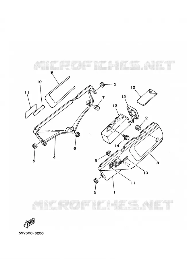 SIDE COVER Yamaha MOTO 350 1988 XT  XT350'88