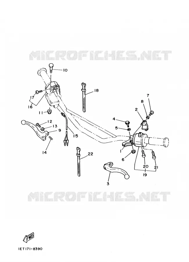 SWITCH / LEVER Yamaha MOTO 350 1988 XT  XT350'88