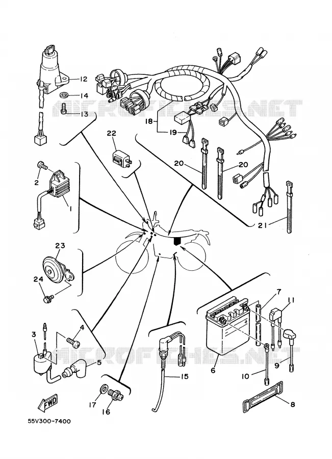 ELECTRICAL 1 Yamaha MOTO 350 1988 XT  XT350'88