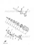 GEAR SHIFT SELECTOR DRUM / FORKS for Yamaha XT 1988