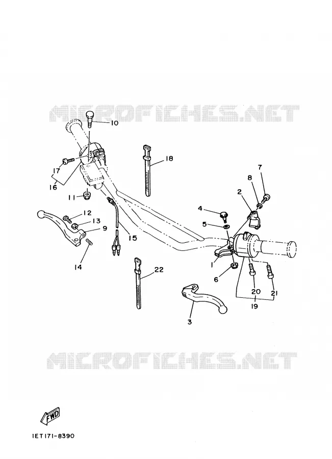 SWITCH / LEVER Yamaha MOTO 350 1988 XT  XT350'88