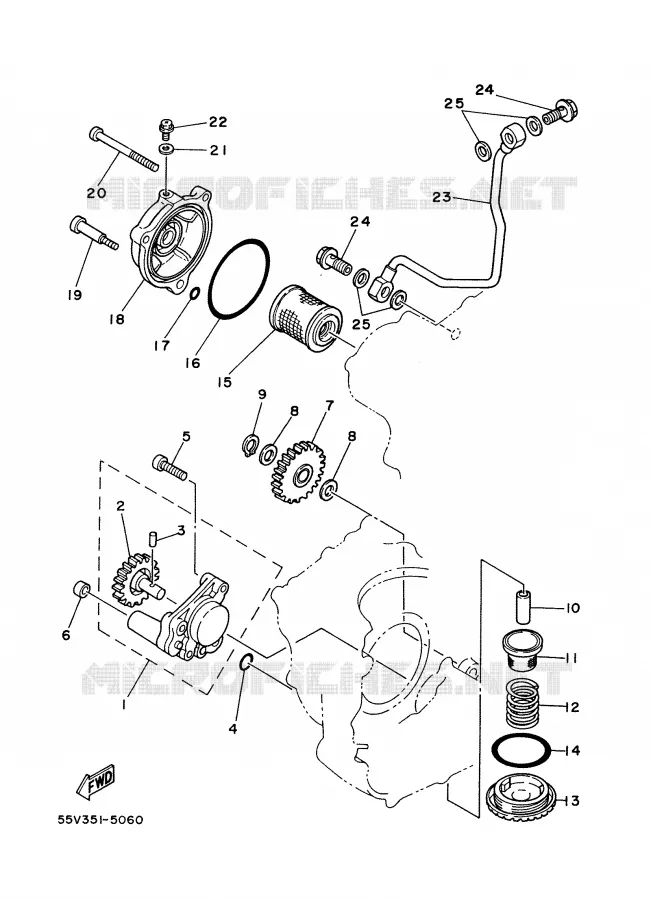 OIL PUMP Yamaha MOTO 350 1988 XT  XT350'88